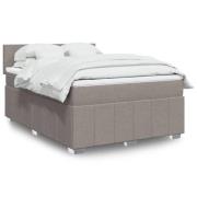 vidaXL Ramsäng med madrass taupe 140x200 cm tyg