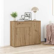 vidaXL Skänk hantverksmässig ek 88x30x70 cm konstruerat trä