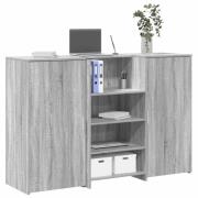 vidaXL Receptionsdisk grå sonoma 155x50x103,5 cm konstruerat trä