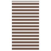 vidaXL Rullgardin zebra brun 130x200 cm tyg bredd 125,9 cm polyester