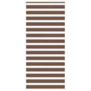 vidaXL Rullgardin zebra brun 110x200 cm tyg bredd 105,9 cm polyester