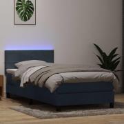 vidaXL Ramsäng med madrass mörkgrå 80x210 cm sammet