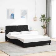 vidaXL Bed Frame without Mattress Black 140x190 cm Fabric