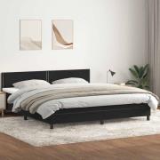 vidaXL Ramsäng med madrass svart 200x210 cm sammet