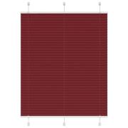 vidaXL Plisserad persienn Bordeaux röd 110x100 cm tyg bredd 109,4 cm