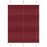 vidaXL Plisserad persienn Bordeaux röd 105x100 cm tyg bredd 104,4cm