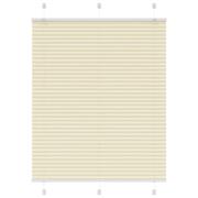 vidaXL Plisserad persienn cremefärgad 110x100 cm tyg bredd 109,4cm
