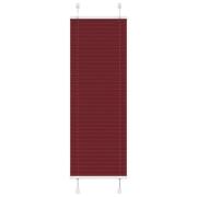 vidaXL Plisserad persienn Bordeaux röd 50x150 cm tyg bredd 49,4 cm