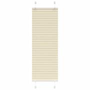vidaXL Plisserad persienn cremefärgad 45x100cm tyg bredd 44,4cm