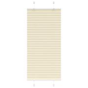vidaXL Plisserad persienn cremefärgad 65x150cm tyg bredd 64,4cm