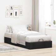 vidaXL Ottoman sängram utan madrass svart 80x200 cm tyg
