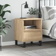 vidaXL Sängbord sonoma-ek 40x35x50 cm konstruerat trä