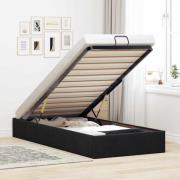 vidaXL Ottoman sängram utan madrass svart 100x200 cm sammet