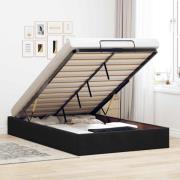 vidaXL Ottoman sängram utan madrass svart 120x200 cm sammet