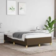 vidaXL sängram utan madrass mörkbrun 120x190 cm tyg