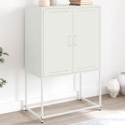vidaXL Högskåp vit 68,5x38,5x107 cm stål