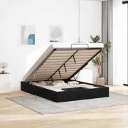 vidaXL Ottoman sängram utan madrass svart 140x200 cm sammet