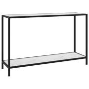 vidaXL Konsolbord vit 120x35x75 cm härdat glas