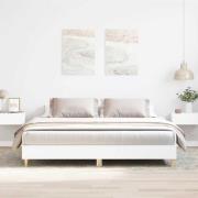 vidaXL Sängram utan madrass vit 180x200cm konstruerat trä
