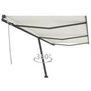 vidaXL Fristående markis manuell 600x300 cm gräddvit
