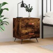 vidaXL Sängbord rökfärgad ek 40x35x47,5 cm konstruerat trä