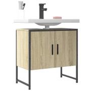 vidaXL Tvättställsskåp sonoma-ek 60x33x60 cm konstruerat trä