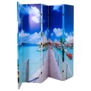 vidaXL Vikbar rumsavdelare 200x170 cm strand