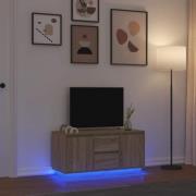 vidaXL TV-bänk med LED-lampor Sonoma ek 100x41x50 cm