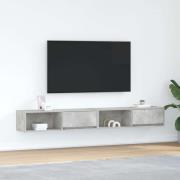 vidaXL TV-bänkar 2 st betonggrå 100x31x25,5 cm konstruerat trä