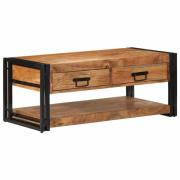 vidaXL Soffbord 90x50x38 cm massivt trä akacia