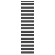 vidaXL Rullgardin zebra svart 50x230 cm tyg bredd 45,9 cm polyester