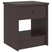 vidaXL Sängbord mörkbrun 35x30x40 cm massiv furu