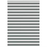 vidaXL Rullgardin zebra mörkgrå 165x230 cm tyg bredd 160,9cm polyester