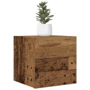 vidaXL Väggmonterade tv-skåp 2 st åldrat trä 30,5x30x30 cm