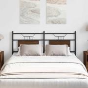 vidaXL Sänggavel brun ek 137 cm konstruerat trä och stål