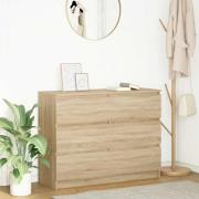 vidaXL Skänk sonoma-ek 100x35x76 cm konstruerat trä