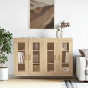 vidaXL Väggmonterade skåp 2 st sonoma-ek konstruerat trä