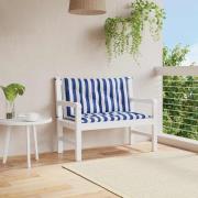 vidaXL Bänkdynor 2 st blå&vit randig 100x50x7 cm tyg