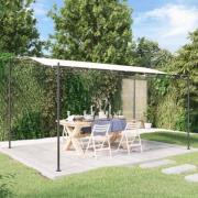 vidaXL Paviljong gräddvit 4x3 m 180 g/m² tyg och stål