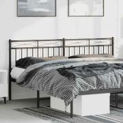 vidaXL Huvudgavel metall svart 180 cm