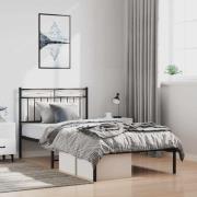 vidaXL Huvudgavel metall vit 193 cm