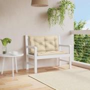 vidaXL Bänkdyna för trädgården beige 100x(50+50)x7 cm oxfordtyg