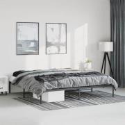 vidaXL Sängram metall svart 193x203 cm
