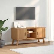 vidaXL Tv-bänk OLDEN brun 114x43x57 cm massiv furu
