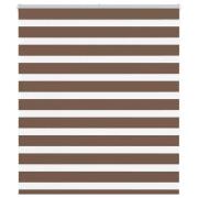 vidaXL Rullgardin zebra brun 125x150 cm tyg bredd 120,9 cm polyester