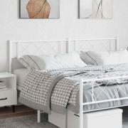 vidaXL Huvudgavel metall vit 180 cm