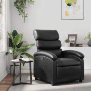vidaXL Reclinerfåtölj svart konstläder