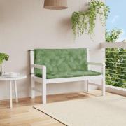 vidaXL Bänkdynor 2 st bladmönster 120x50x7 cm tyg