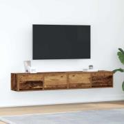vidaXL TV-bänkar 2 st gammalt trä 80x31x25,5 cm konstruerat trä