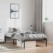 vidaXL Sängram metall svart 100x200 cm